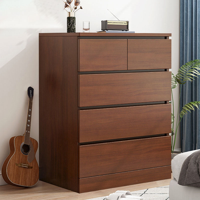 15.99-inch W Contemporary Storage Chest Manufactured Wood Dresser 24"L x 16"W x 35"H Nut-Brown 5 Clearhalo 'Bedroom Furniture' 'Dressers & Chests' 'dressers_chests' 'furn' 'furn_dressers_chests' 'Furniture' 6618273