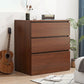 15.99-inch W Contemporary Storage Chest Manufactured Wood Dresser 24"L x 16"W x 27"H Nut-Brown 3 Clearhalo 'Bedroom Furniture' 'Dressers & Chests' 'dressers_chests' 'furn' 'furn_dressers_chests' 'Furniture' 6618276