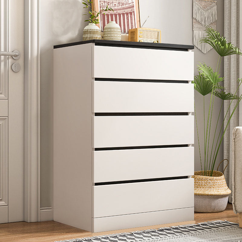 15.99-inch W Contemporary Storage Chest Manufactured Wood Dresser 24"L x 16"W x 43"H Black White 5 Clearhalo 'Bedroom Furniture' 'Dressers & Chests' 'dressers_chests' 'furn' 'furn_dressers_chests' 'Furniture' 6618279