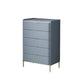 Glam Stone Storage Chest Bedroom 15.7" Wide Vertical Chest with Drawers Gray Blue 5 Clearhalo 'Bedroom Furniture' 'Dressers & Chests' 'dressers_chests' 'furn' 'furn_dressers_chests' 'Furniture' 6618290
