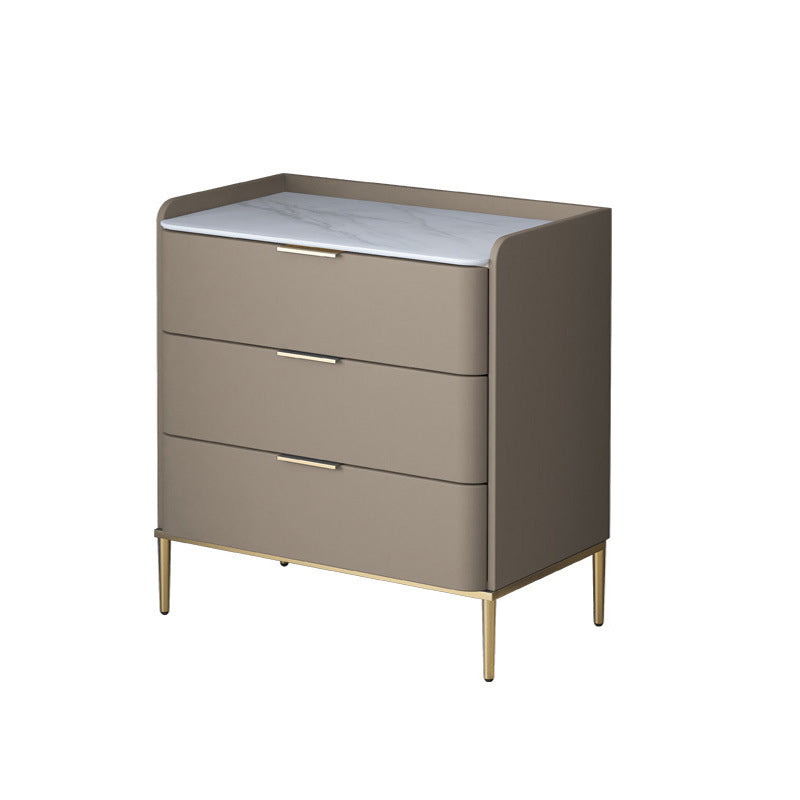 Glam Stone Storage Chest Bedroom 15.7" Wide Vertical Chest with Drawers Khaki 3 Clearhalo 'Bedroom Furniture' 'Dressers & Chests' 'dressers_chests' 'furn' 'furn_dressers_chests' 'Furniture' 6618305