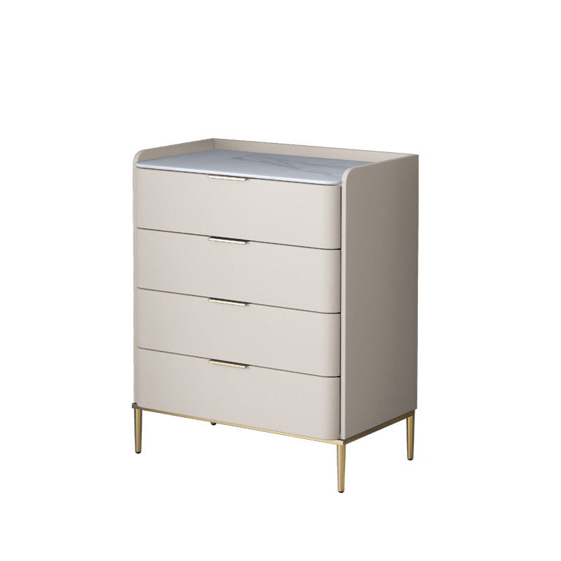 Glam Stone Storage Chest Bedroom 15.7" Wide Vertical Chest with Drawers Off-White 4 Clearhalo 'Bedroom Furniture' 'Dressers & Chests' 'dressers_chests' 'furn' 'furn_dressers_chests' 'Furniture' 6618312