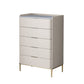 Glam Stone Storage Chest Bedroom 15.7" Wide Vertical Chest with Drawers Off-White 5 Clearhalo 'Bedroom Furniture' 'Dressers & Chests' 'dressers_chests' 'furn' 'furn_dressers_chests' 'Furniture' 6618315