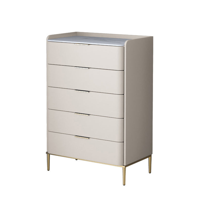 Glam Stone Storage Chest Bedroom 15.7" Wide Vertical Chest with Drawers Off-White 5 Clearhalo 'Bedroom Furniture' 'Dressers & Chests' 'dressers_chests' 'furn' 'furn_dressers_chests' 'Furniture' 6618315