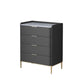 Glam Stone Storage Chest Bedroom 15.7" Wide Vertical Chest with Drawers Dark Gray 4 Clearhalo 'Bedroom Furniture' 'Dressers & Chests' 'dressers_chests' 'furn' 'furn_dressers_chests' 'Furniture' 6618317