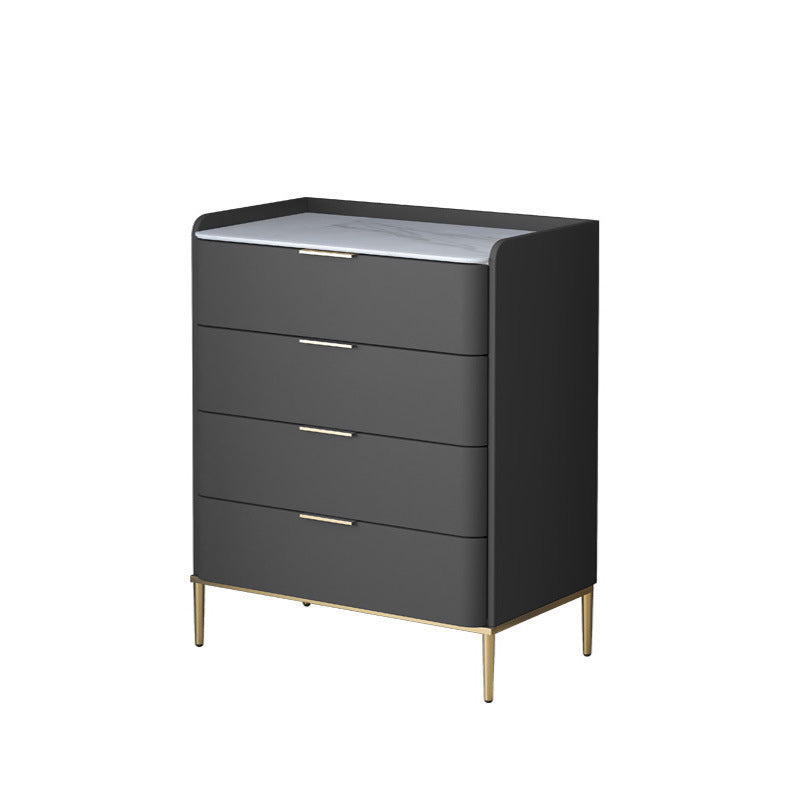 Glam Stone Storage Chest Bedroom 15.7" Wide Vertical Chest with Drawers Dark Gray 4 Clearhalo 'Bedroom Furniture' 'Dressers & Chests' 'dressers_chests' 'furn' 'furn_dressers_chests' 'Furniture' 6618317