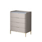 Glam Stone Storage Chest Bedroom 15.7" Wide Vertical Chest with Drawers Light Gray 4 Clearhalo 'Bedroom Furniture' 'Dressers & Chests' 'dressers_chests' 'furn' 'furn_dressers_chests' 'Furniture' 6618320