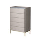 Glam Stone Storage Chest Bedroom 15.7" Wide Vertical Chest with Drawers Light Gray 5 Clearhalo 'Bedroom Furniture' 'Dressers & Chests' 'dressers_chests' 'furn' 'furn_dressers_chests' 'Furniture' 6618321
