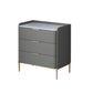 Glam Stone Storage Chest Bedroom 15.7" Wide Vertical Chest with Drawers Grey 3 Clearhalo 'Bedroom Furniture' 'Dressers & Chests' 'dressers_chests' 'furn' 'furn_dressers_chests' 'Furniture' 6618322