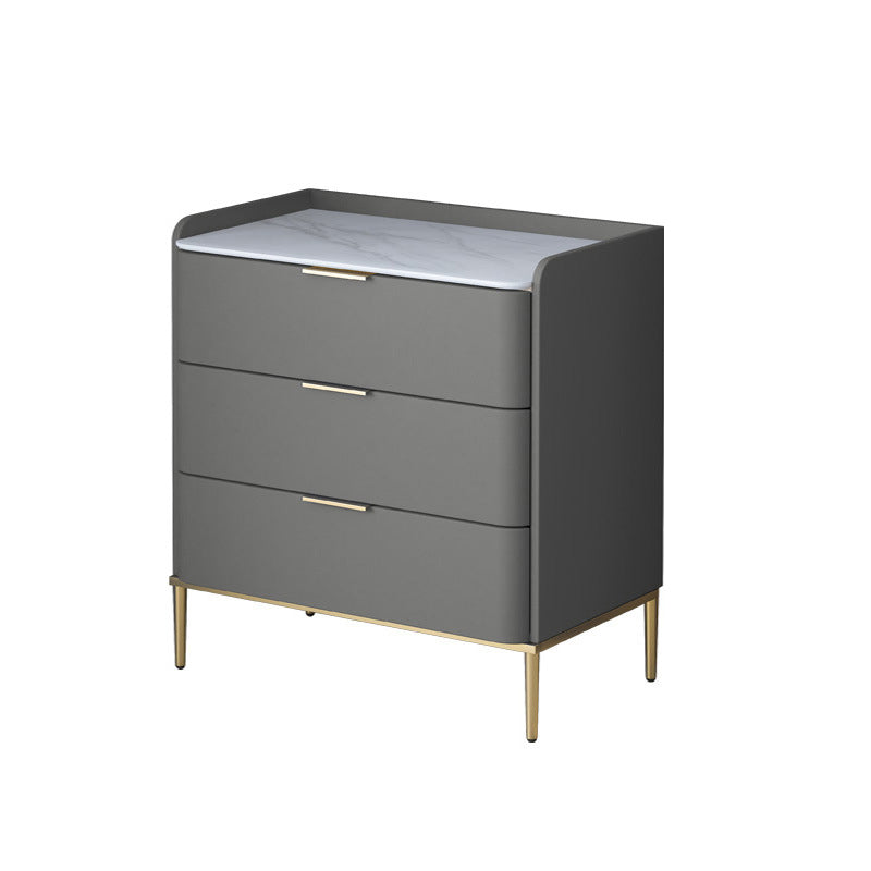 Glam Stone Storage Chest Bedroom 15.7" Wide Vertical Chest with Drawers Grey 3 Clearhalo 'Bedroom Furniture' 'Dressers & Chests' 'dressers_chests' 'furn' 'furn_dressers_chests' 'Furniture' 6618322