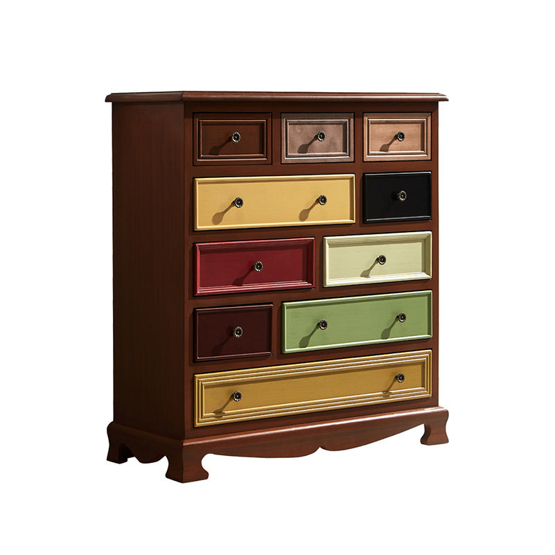 Traditional Storage Chest Dresser Wooden Storage Chest with Drawers for Bedroom 34"L x 15"W x 37"H Nut-Brown Clearhalo 'Bedroom Furniture' 'Dressers & Chests' 'dressers_chests' 'furn' 'furn_dressers_chests' 'Furniture' 6618330
