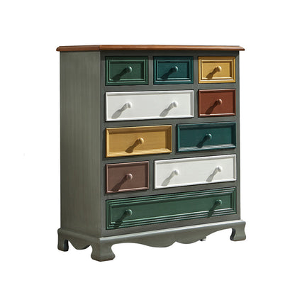 Traditional Storage Chest Dresser Wooden Storage Chest with Drawers for Bedroom 34"L x 15"W x 37"H Blue Clearhalo 'Bedroom Furniture' 'Dressers & Chests' 'dressers_chests' 'furn' 'furn_dressers_chests' 'Furniture' 6618334