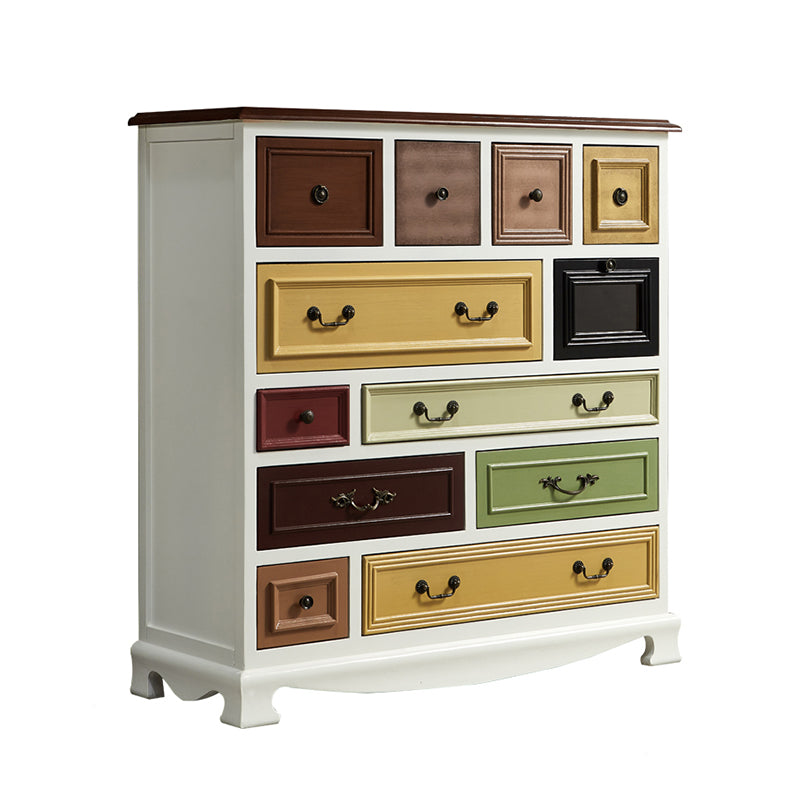 Traditional Storage Chest Dresser Wooden Storage Chest with Drawers for Bedroom 41"L x 16"W x 43"H Light Camouflage Clearhalo 'Bedroom Furniture' 'Dressers & Chests' 'dressers_chests' 'furn' 'furn_dressers_chests' 'Furniture' 6618343