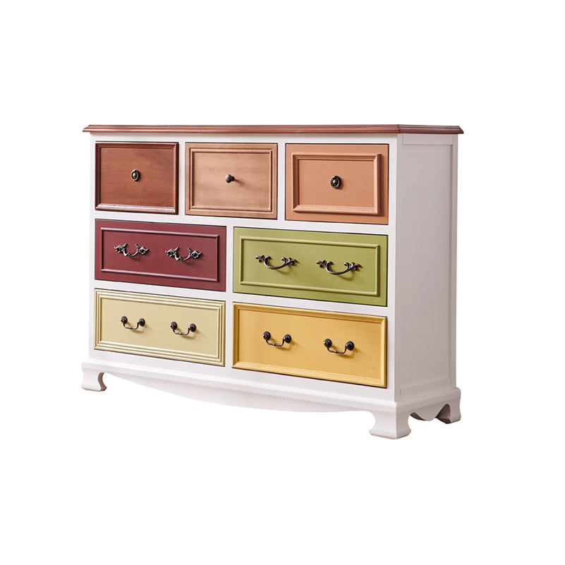 Traditional Storage Chest Dresser Wooden Storage Chest with Drawers for Bedroom 53"L x 14"W x 30"H Light Camouflage Clearhalo 'Bedroom Furniture' 'Dressers & Chests' 'dressers_chests' 'furn' 'furn_dressers_chests' 'Furniture' 6618359