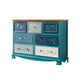 Traditional Storage Chest Dresser Wooden Storage Chest with Drawers for Bedroom 53"L x 14"W x 30"H Blue Clearhalo 'Bedroom Furniture' 'Dressers & Chests' 'dressers_chests' 'furn' 'furn_dressers_chests' 'Furniture' 6618362