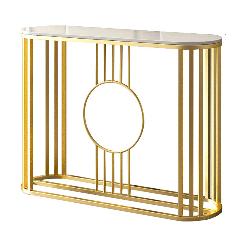 Tavolo console in marmo glam tavolo da divano console a cornice dorata per sala