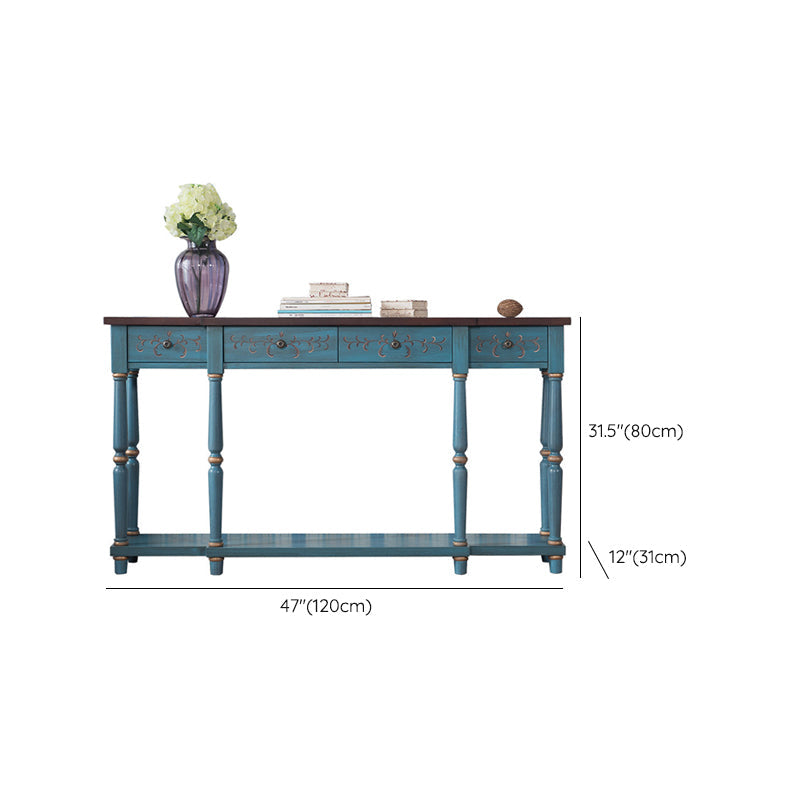 Tavolo da tavolo da rettangolo di rettangolo di legno di campagna francese tavolo di divano per sala