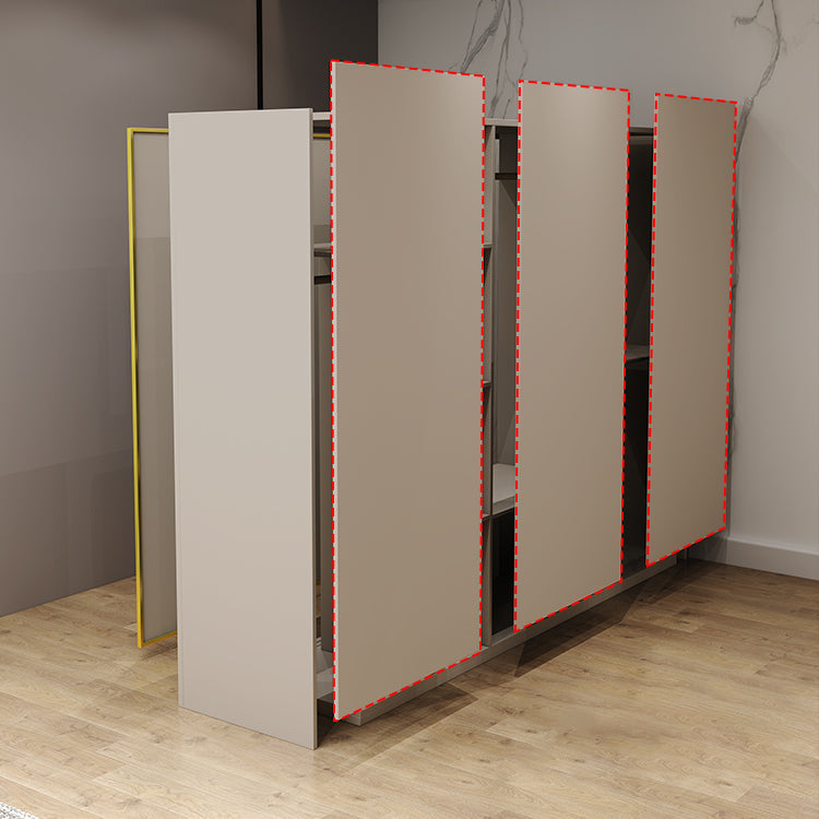 Contemporary Style Wardrobe Wooden Bedroom Wardrobe Closet with Clothes Rail Clearhalo 'Armoires & Wardrobes' 'armoires_wardrobes' 'Bedroom Furniture' 'furn' 'furn_armoires_wardrobes' 'Furniture' 6618516