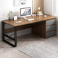 Modern Rectangular Writing Desk 29.5"H Home Office Desk with Drawers