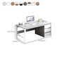 Modern Rectangular Writing Desk 29.5"H Home Office Desk with Drawers