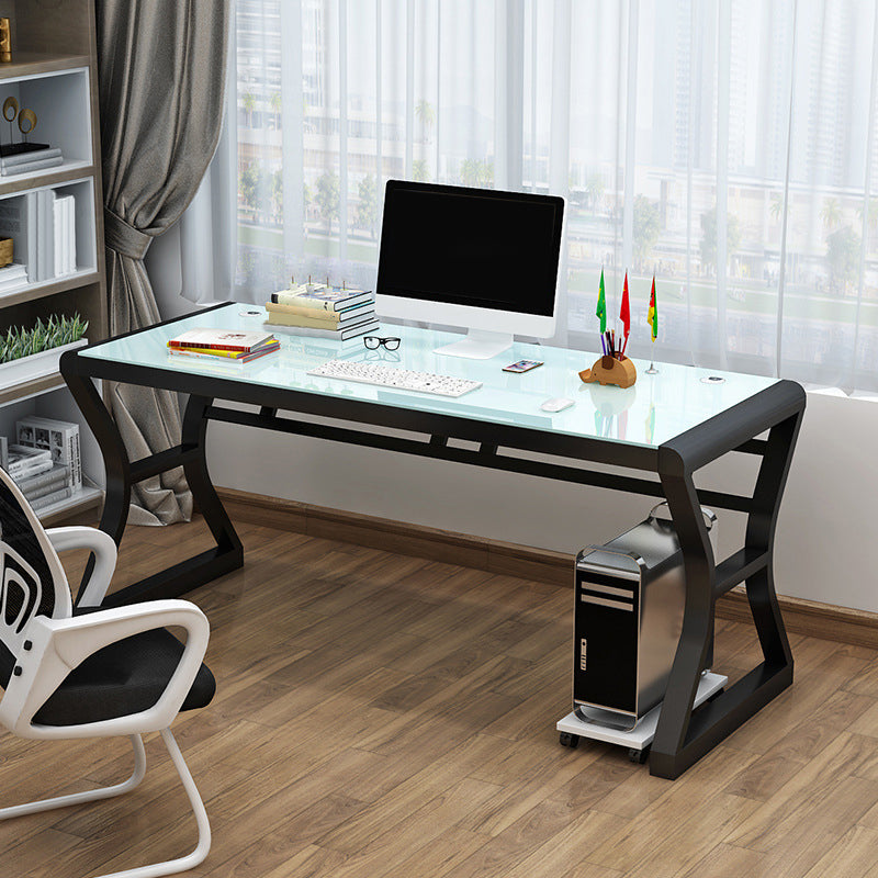 29 "H Contemporary Computer Desk rechthoekig glazen gaming -bureau