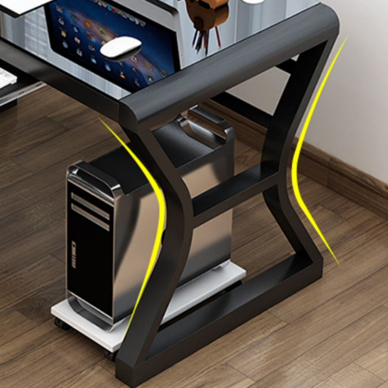 29 "H Contemporary Computer Desk rechthoekig glazen gaming -bureau