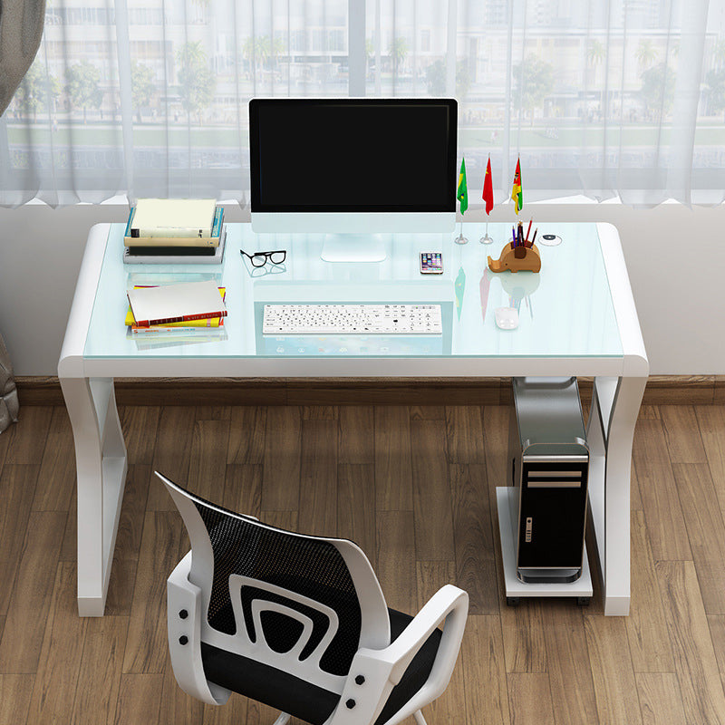 29 "H Contemporary Computer Desk rechthoekig glazen gaming -bureau