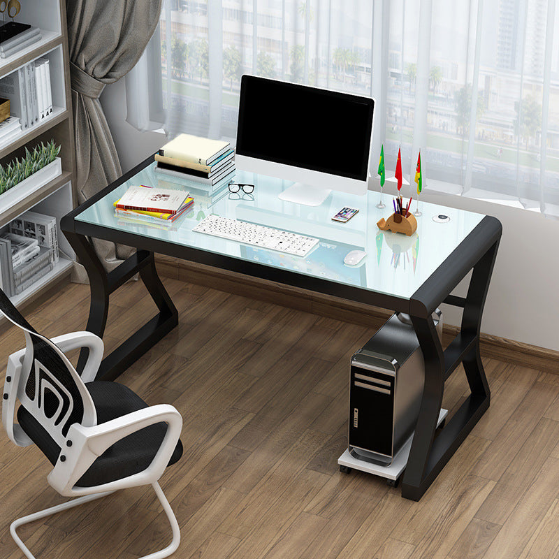 29 "H Contemporary Computer Desk rechthoekig glazen gaming -bureau