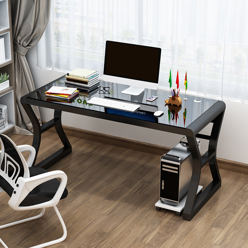 29 "H Contemporary Computer Desk rechthoekig glazen gaming -bureau
