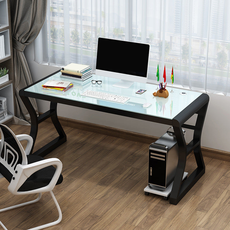 29 "H Contemporary Computer Desk rechthoekig glazen gaming -bureau