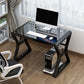 29 "H Contemporary Computer Desk rechthoekig glazen gaming -bureau