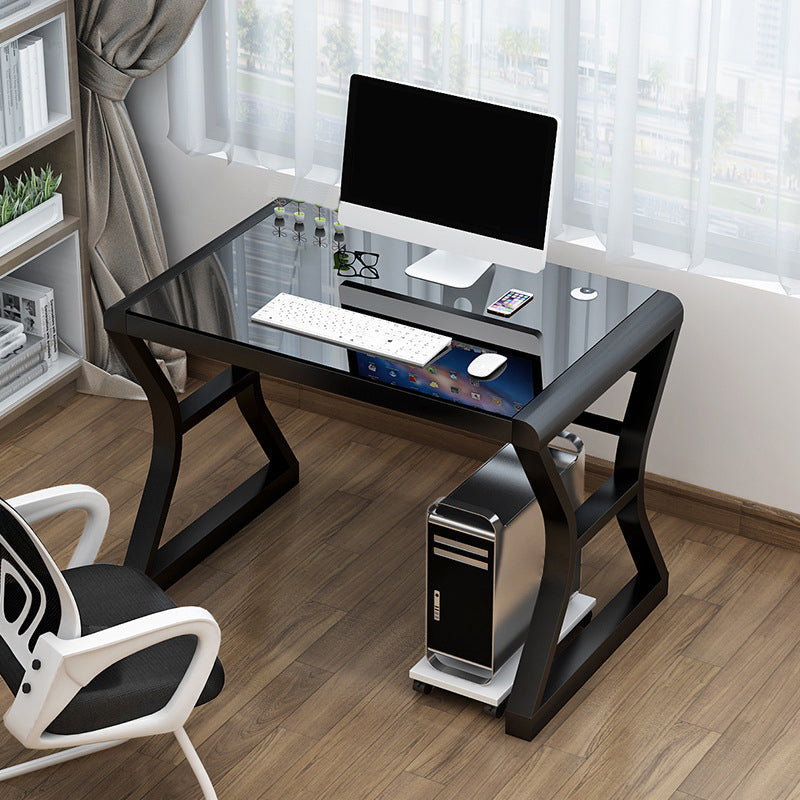 29 "H Contemporary Computer Desk rechthoekig glazen gaming -bureau