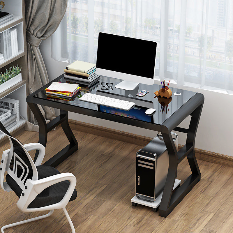 29 "H Contemporary Computer Desk rechthoekig glazen gaming -bureau