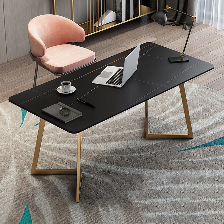 Bureau de bureau rectangulaire contemporain bureau d'ordinateur de finition antique