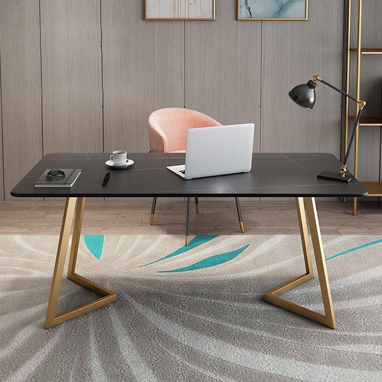 Bureau de bureau rectangulaire contemporain bureau d'ordinateur de finition antique