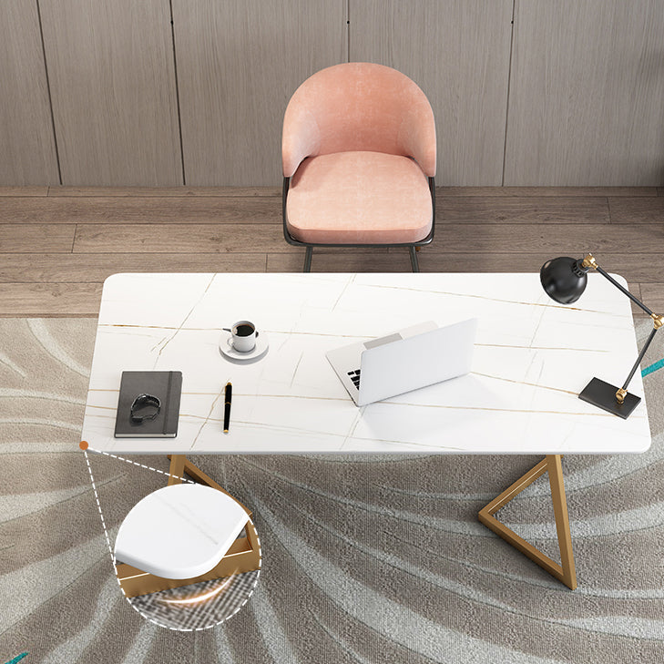 Bureau de bureau rectangulaire contemporain bureau d'ordinateur de finition antique