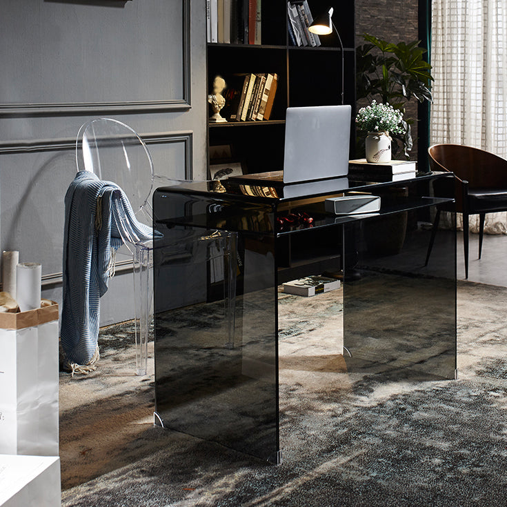 Glasobertisch rechteckig Büroschreibtisch modern 29,53 "großer Schreibtisch