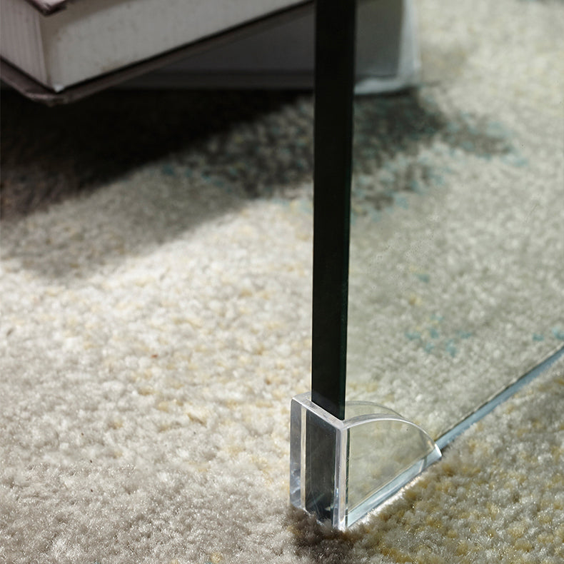 Glasobertisch rechteckig Büroschreibtisch modern 29,53 "großer Schreibtisch