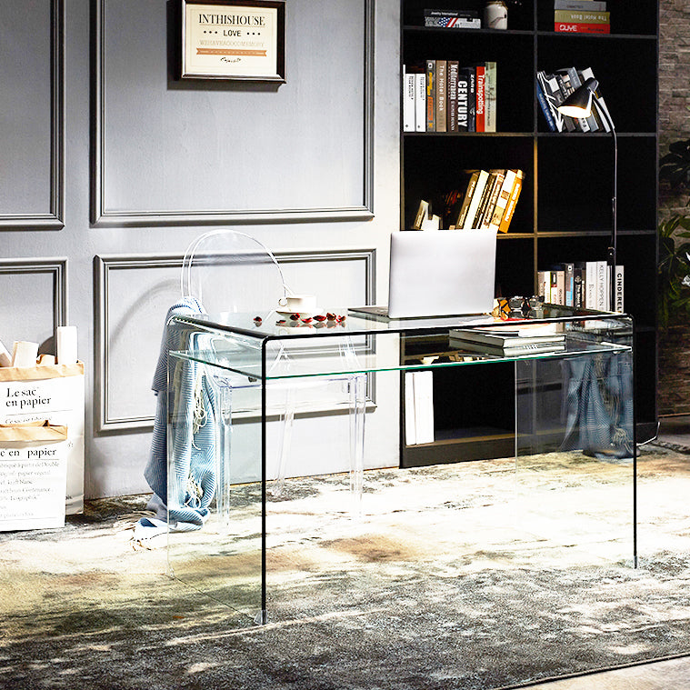 Glasobertisch rechteckig Büroschreibtisch modern 29,53 "großer Schreibtisch