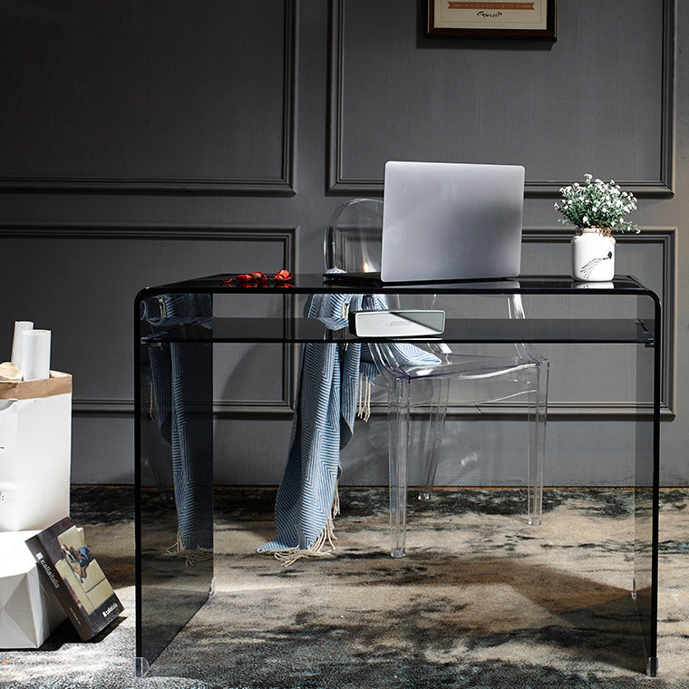 Glasobertisch rechteckig Büroschreibtisch modern 29,53 "großer Schreibtisch