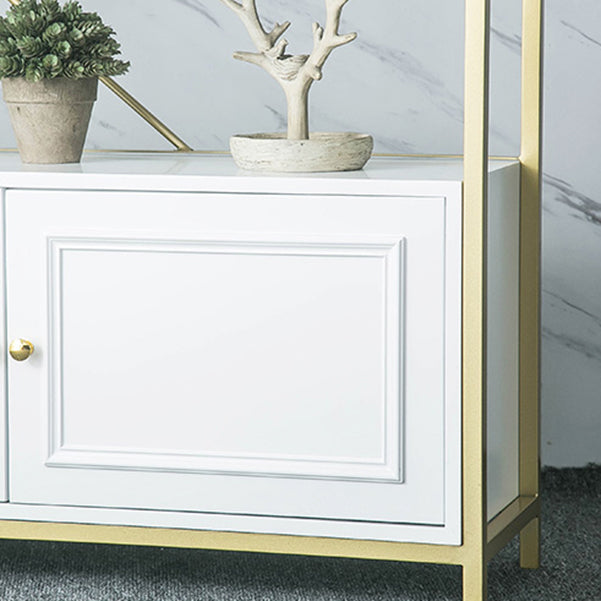 Modern Bookshelf Metal Open Shelf Bookcase with Cabinets for Home Office Clearhalo 'Bookcases' 'furn' 'furn_bookcases' 'Furniture' 'Office Furniture' 6619281