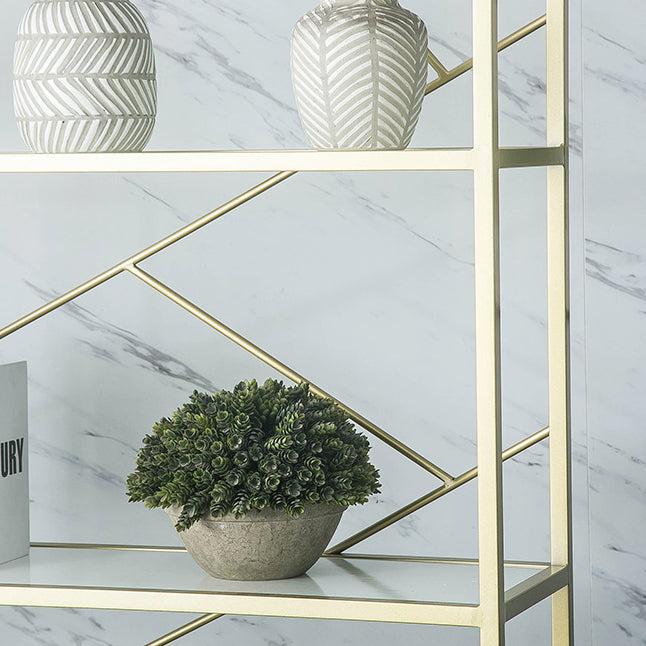 Modern Bookshelf Metal Open Shelf Bookcase with Cabinets for Home Office Clearhalo 'Bookcases' 'furn' 'furn_bookcases' 'Furniture' 'Office Furniture' 6619285