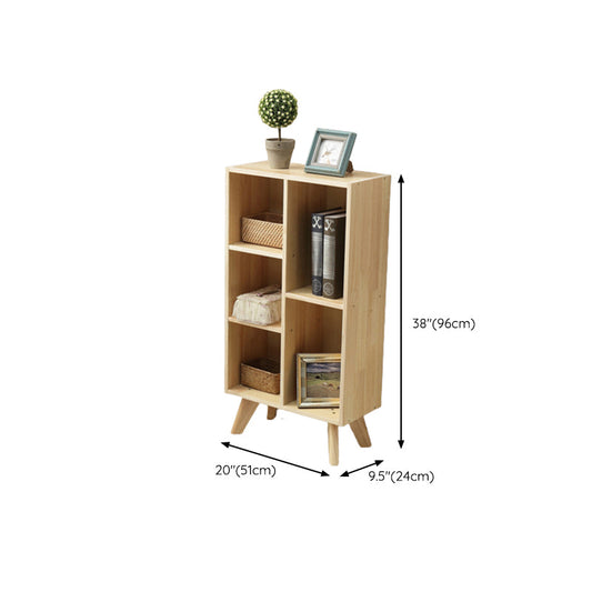 Scandinavian Shelf Bookcase Standard Book Shelf with Rectangular Shelves