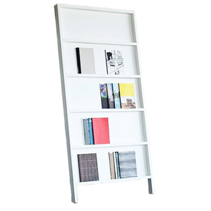 Metal Closed Back Bookshelf Standard Industrial Bookcase with Shelves