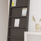 Metal Closed Back Bookshelf Standard Industrial Bookcase with Shelves