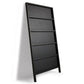 Metal Closed Back Bookshelf Standard Industrial Bookcase with Shelves