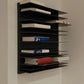 Industrial Closed Back Bookcase Floating Metal Bookshelf with Shelves