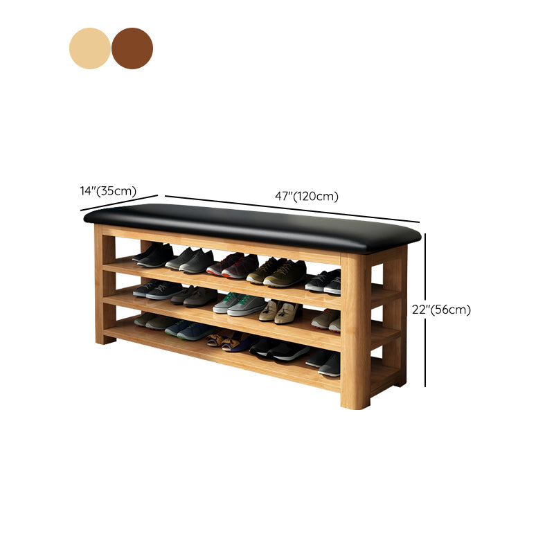Mid-Century Modern Seating Bench Rectangle Shoe Storage Entryway Bench Clearhalo 'Benches' 'Chairs & Seating' 'furn' 'furn_benches' 'Furniture' 'Living Room Furniture' 6619492
