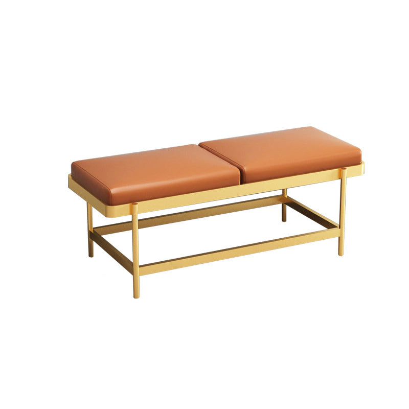 Mid-Century Modern Rectangle Bench Bedroom Seating Bench with Metal Legs Clearhalo 'Benches' 'Chairs & Seating' 'furn' 'furn_benches' 'Furniture' 'Living Room Furniture' 6619497