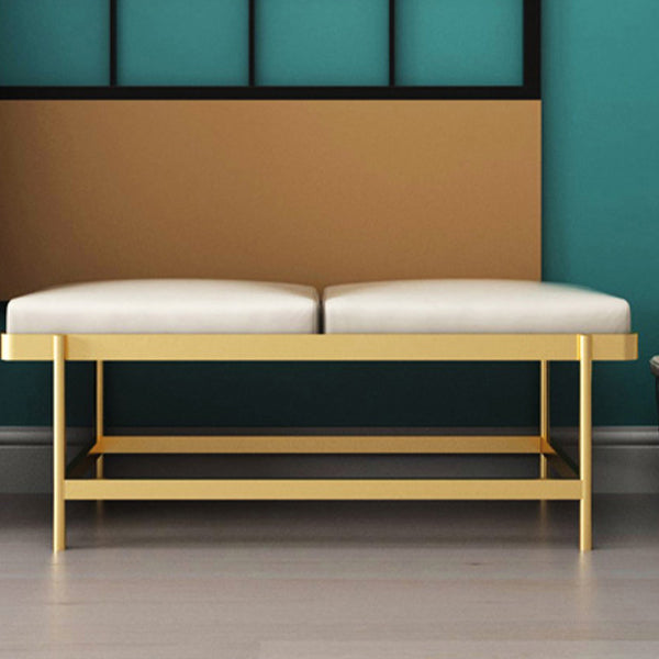 Mid-Century Modern Rectangle Bench Bedroom Seating Bench with Metal Legs Clearhalo 'Benches' 'Chairs & Seating' 'furn' 'furn_benches' 'Furniture' 'Living Room Furniture' 6619499